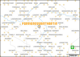 map of Forrières-Saint-Martin