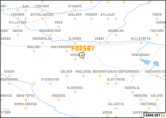 map of Forsby