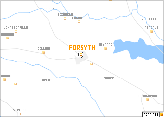 map of Forsyth