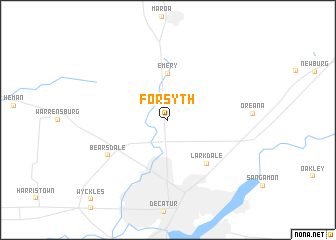 map of Forsyth