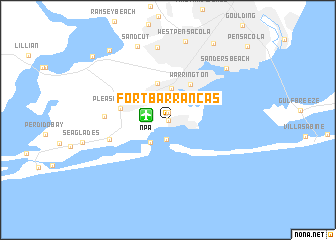 map of Fort Barrancas