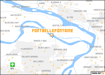 map of Fort Bellefontaine