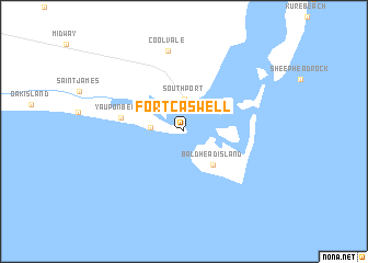 map of Fort Caswell