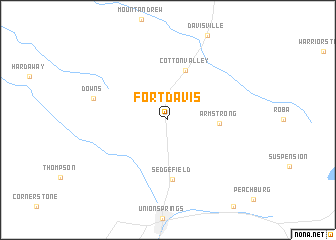 map of Fort Davis