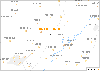 map of Fort Defiance