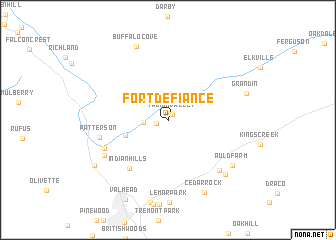 map of Fort Defiance