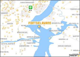 map of Fort Delaware