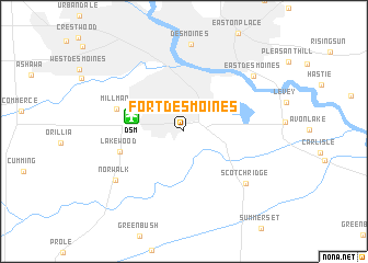 map of Fort Des Moines