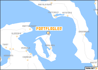 map of Fort Flagler