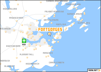 map of Fort Gorges