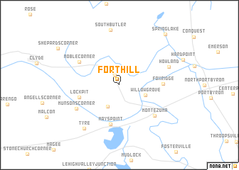 map of Fort Hill