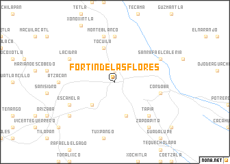 map of Fortín de las Flores