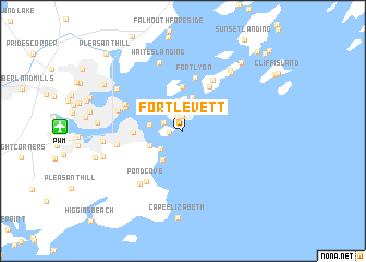 map of Fort Levett