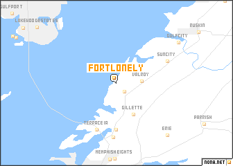 map of Fort Lonely