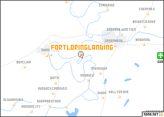 map of Fort Loring Landing