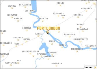 map of Fort Loudon