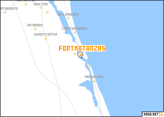 map of Fort Matanzas