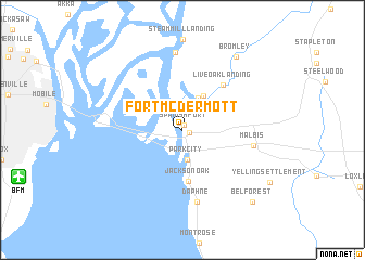 map of Fort McDermott