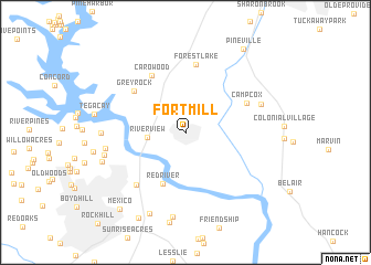 Fort Mill (United States - USA) map - nona.net