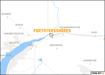 map of Fort Myers Shores