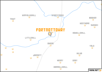 map of Fort Nottoway