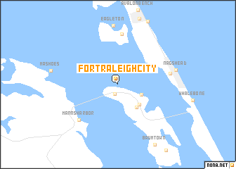 map of Fort Raleigh City