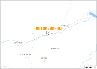 map of Fortune Branch