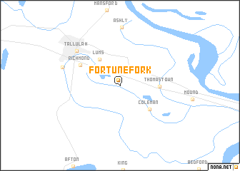 map of Fortune Fork