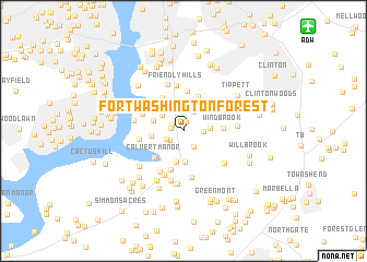 map of Fort Washington Forest