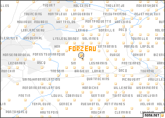map of Forzeau