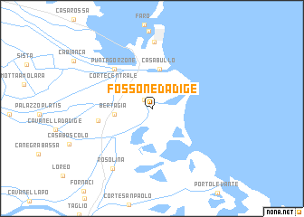 map of Fossone dʼAdige