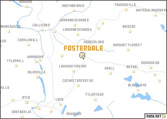 map of Fosterdale