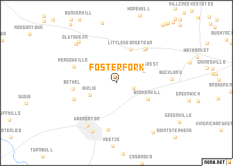 map of Foster Fork