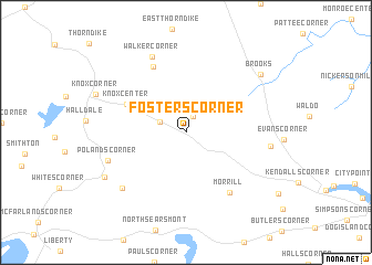 map of Fosters Corner