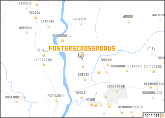 map of Fosters Crossroads