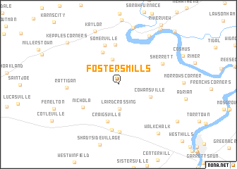 map of Fosters Mills