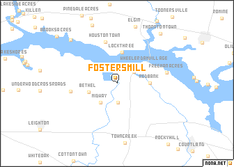 map of Fosters Mill