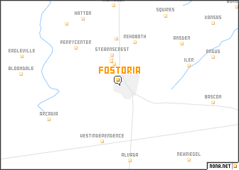 map of Fostoria