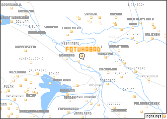 map of Fotūḩābād