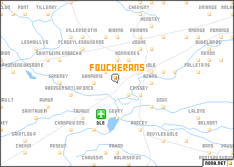 map of Foucherans