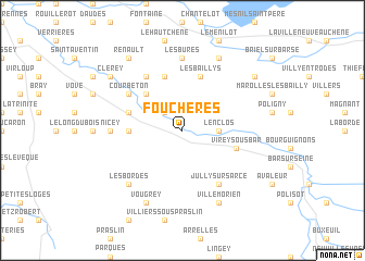 map of Fouchères