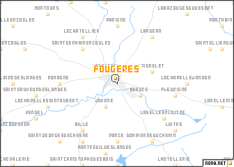 map of Fougères