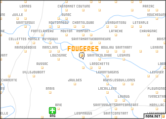 map of Fougères