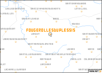 map of Fougerolles-du-Plessis