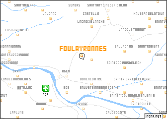 map of Foulayronnes