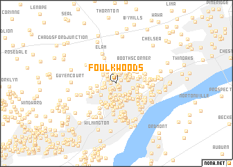 map of Foulk Woods