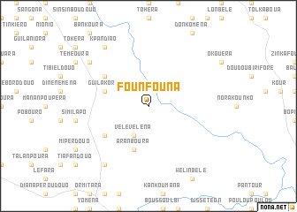 map of Founfouna