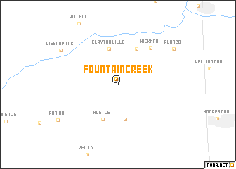 map of Fountain Creek