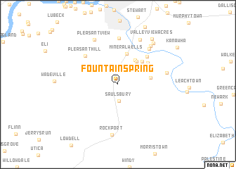 map of Fountain Spring