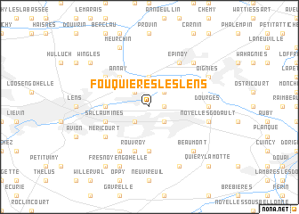 map of Fouquières-lès-Lens